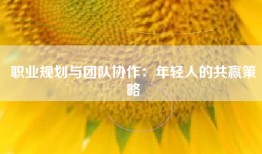 职业规划与团队协作：年轻人的共赢策略