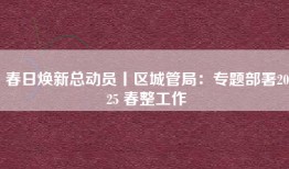 春日焕新总动员丨区城管局：专题部署2025 春整工作