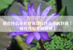 现在什么手机好用现在什么手机好用「现在什么手机好用」