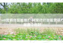 1688营销包智能推广-阿里巴巴智能营销方案哪个包好