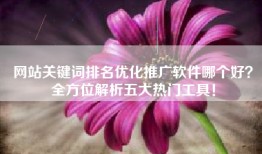 网站关键词排名优化推广软件哪个好？全方位解析五大热门工具！