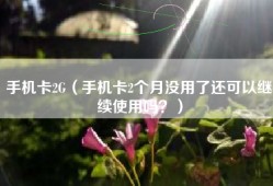 手机卡2G（手机卡2个月没用了还可以继续使用吗？）