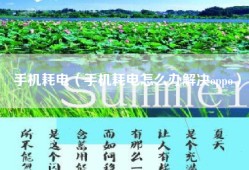 手机耗电（手机耗电怎么办解决oppo）
