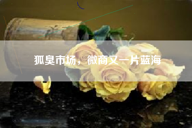 狐臭市场，微商又一片蓝海