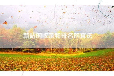新站的收录和排名的算法